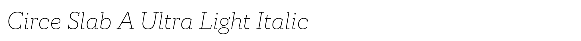 Circe Slab A Ultra Light Italic image